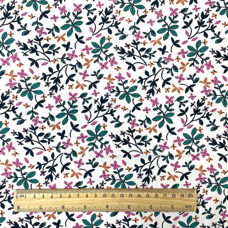 Algodón estampado PETIA Crudo / Multicolor vintage